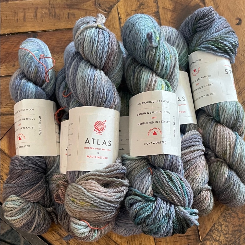 7 skeins Atlas/Madelinetosh